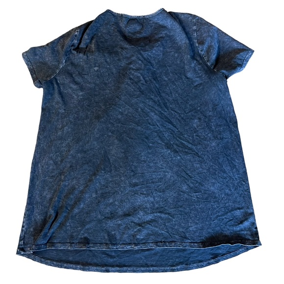 TORRID 0 Lace Up Tee Size L / 12 Skull Roses Born To Roam V Neck Moto Rock $43 - Picture 8 of 13